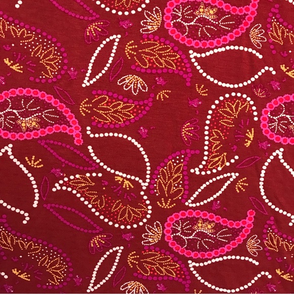 JM Collection Paisley Print Tee NEW Womens Plus Size 2X XXL Rust Brown Flare - Picture 7 of 8